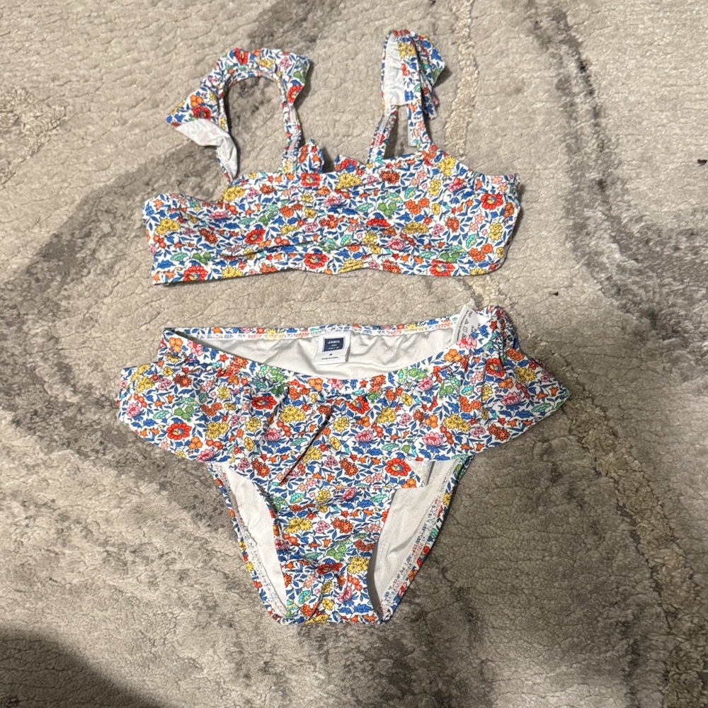 Janie and Jack Multicolor Floral Bikini